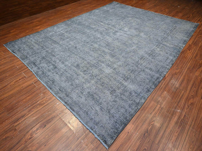 Overdyed 9'6" x 12'5" Vintage Hand knotted Wool Rug - Sku: O089481