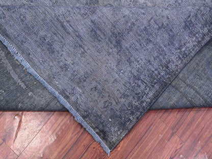 Overdyed 9'6" x 12'5" Vintage Hand knotted Wool Rug - Sku: O089481