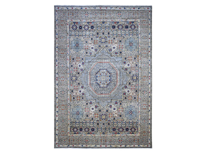 Grey 9'11" x 14'3" Traditional Hand knotted Wool Rug - Sku: O089483