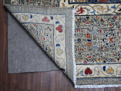 Grey 9'11" x 14'3" Traditional Hand knotted Wool Rug - Sku: O089483
