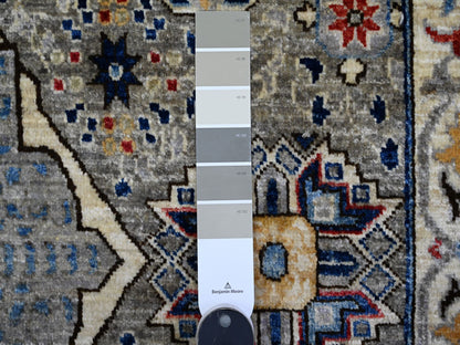 Grey 9'11" x 14'3" Traditional Hand knotted Wool Rug - Sku: O089483