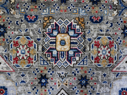 Grey 9'11" x 14'3" Traditional Hand knotted Wool Rug - Sku: O089483