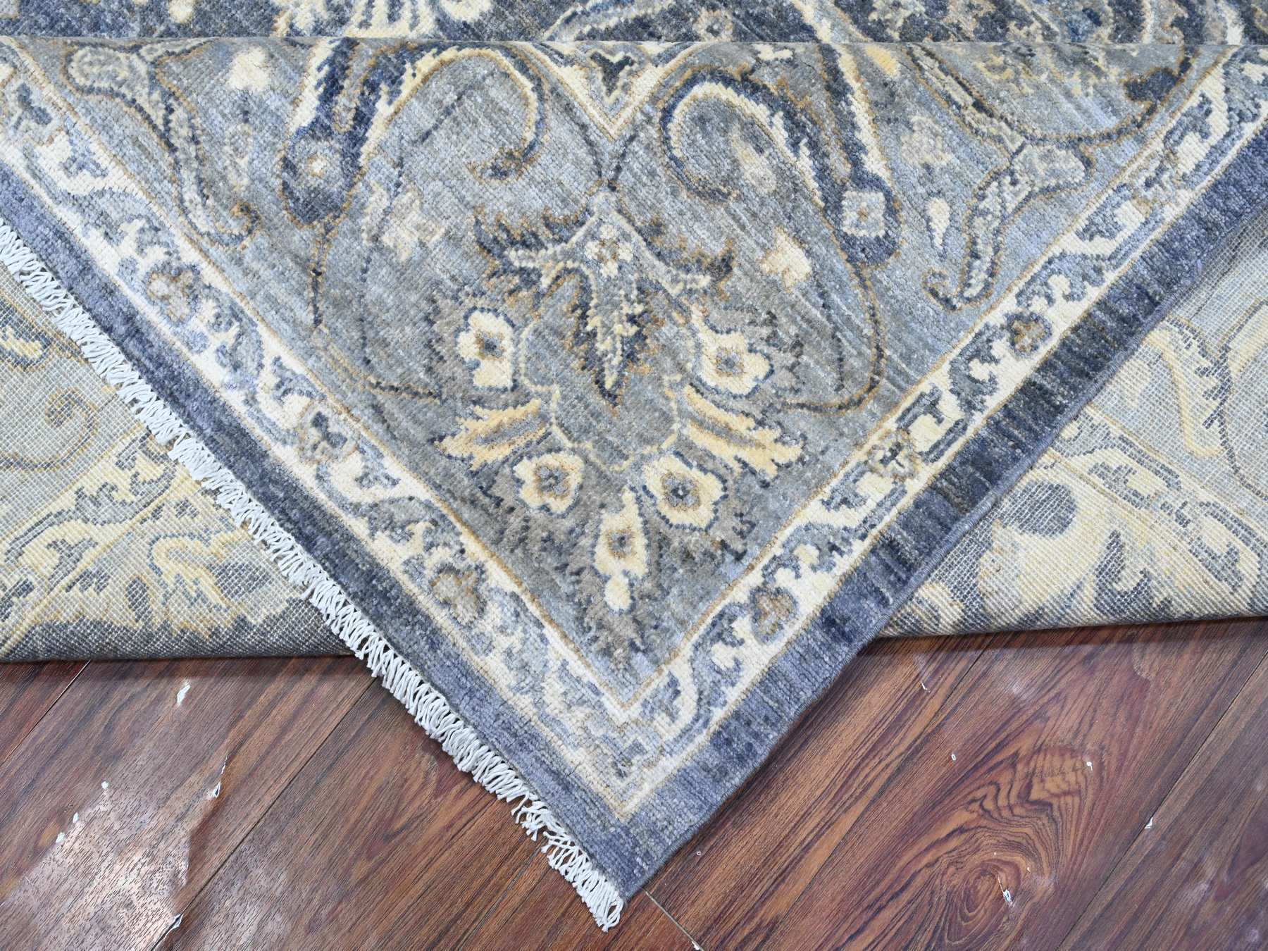 Peshawar hand-knotted wool rug in Gray, 8'0" x 9'9", SKU O089489