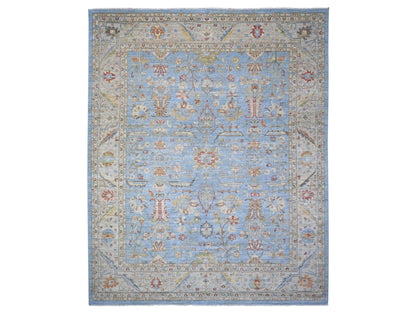 Heriz Traditional hand-knotted wool rug in Blue, 12'1" x 14'6", SKU O089493