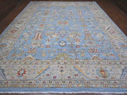 Heriz Traditional hand-knotted wool rug in Blue, 12'1" x 14'6", SKU O089493