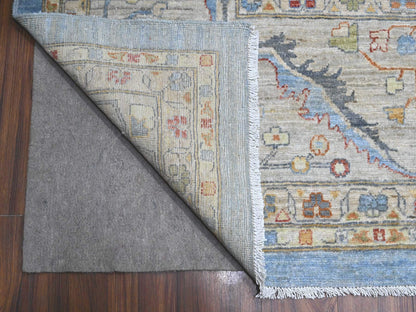 Blue 12'1" x 14'6" Heriz Hand knotted Wool Rug - Sku: O089493