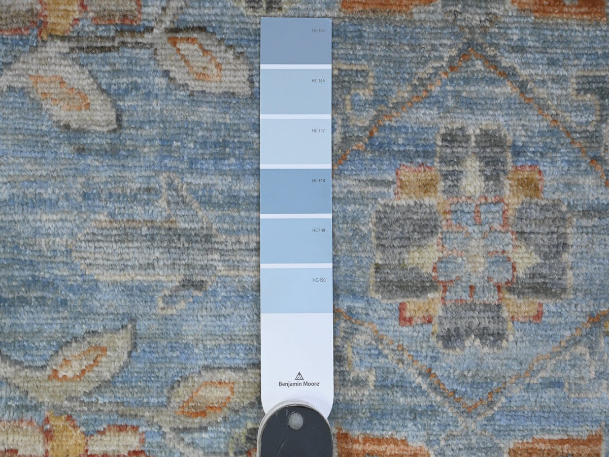 Heriz Traditional hand-knotted wool rug in Blue, 12'1" x 14'6", SKU O089493
