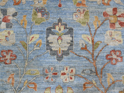 Heriz Traditional hand-knotted wool rug in Blue, 12'1" x 14'6", SKU O089493