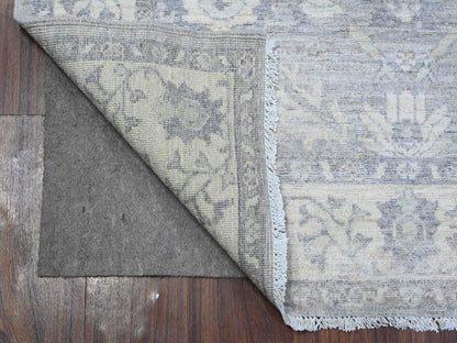 Peshawar hand-knotted wool runner in Gray, 3'11" x 9'9", SKU O089496