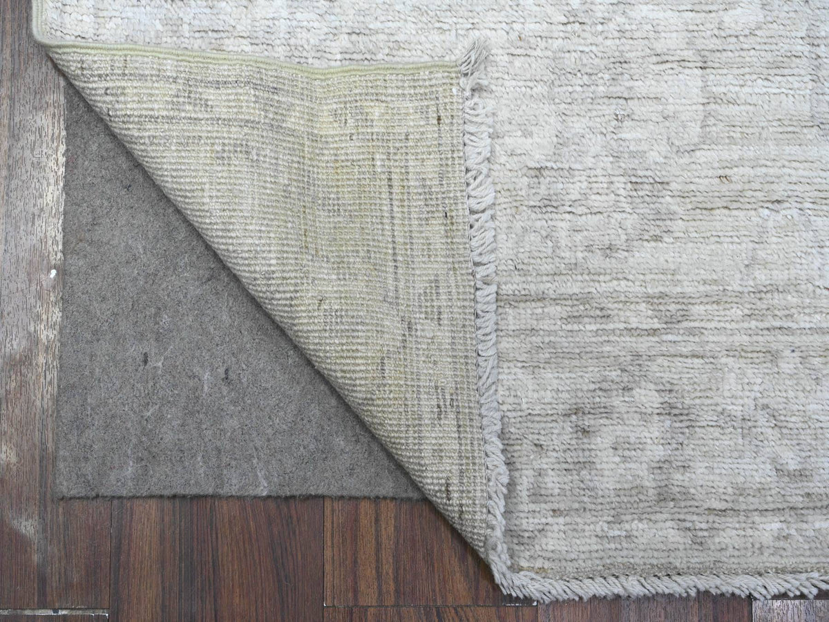 Oushak hand-knotted wool runner in Gray, 2'9" x 11'9", SKU O089535
