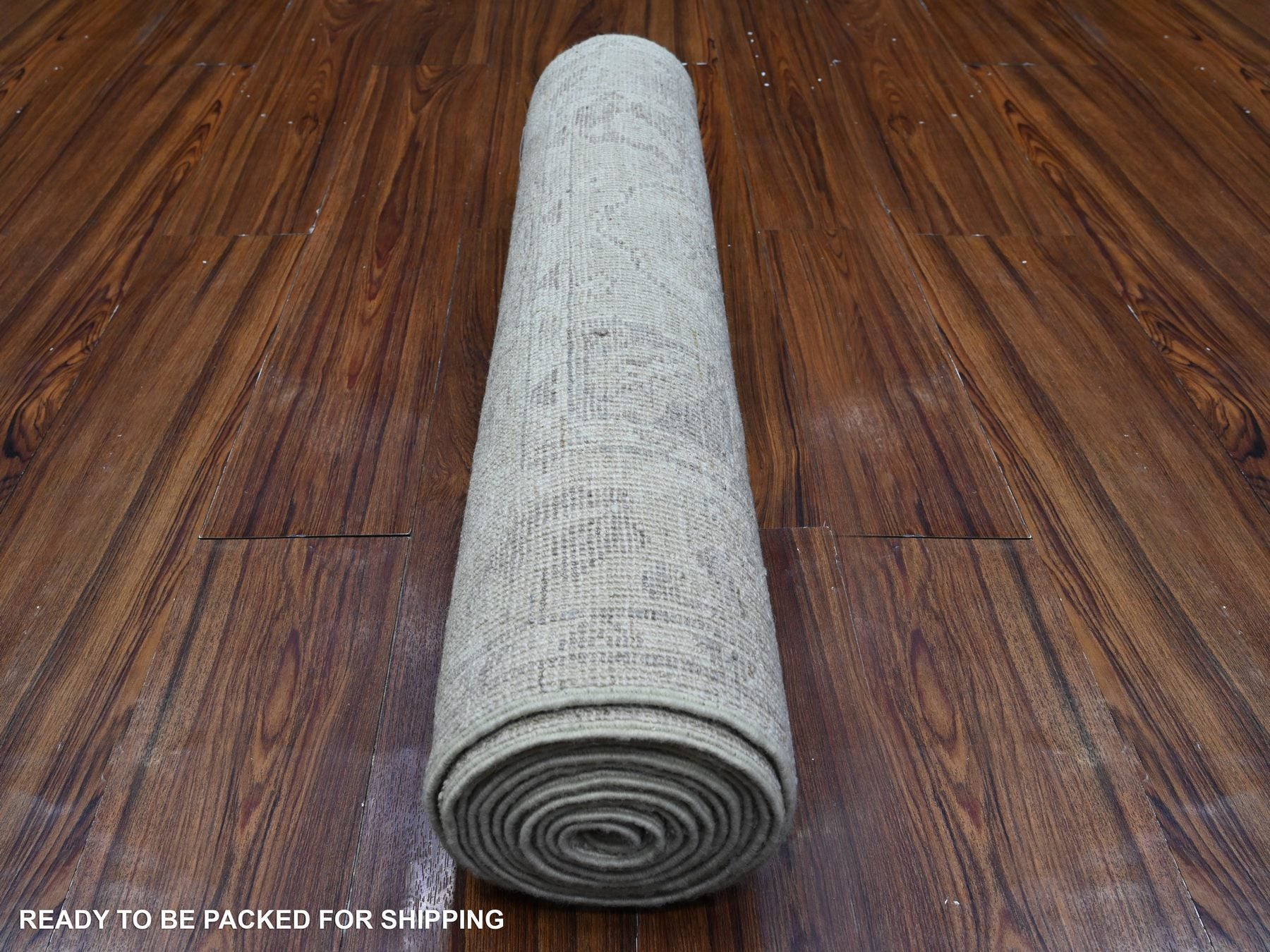 Oushak hand-knotted wool runner in Gray, 2'9" x 11'9", SKU O089535