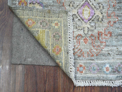 Oushak hand-knotted wool rug in Gray, 2'1" x 3'3", SKU O089538