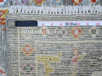 Grey 2'1" x 3'3" Oushak And Peshawar Hand knotted Wool Rug - Sku: O089538