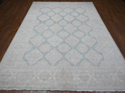 Peshawar hand-knotted wool rug in Blue, 8'0" x 10'4", SKU O089541