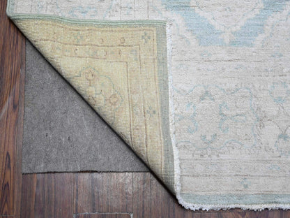 Peshawar hand-knotted wool rug in Blue, 8'0" x 10'4", SKU O089541