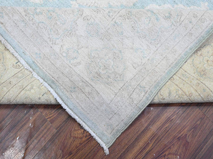 Peshawar hand-knotted wool rug in Blue, 8'0" x 10'4", SKU O089541