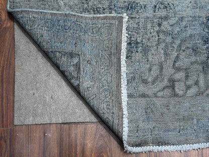 Grey 9'8" x 13'3" Vintage Hand knotted Wool Rug - Sku: O089543