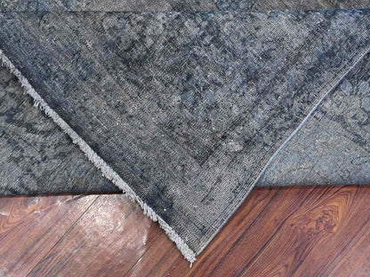 Grey 9'8" x 13'3" Vintage Hand knotted Wool Rug - Sku: O089543