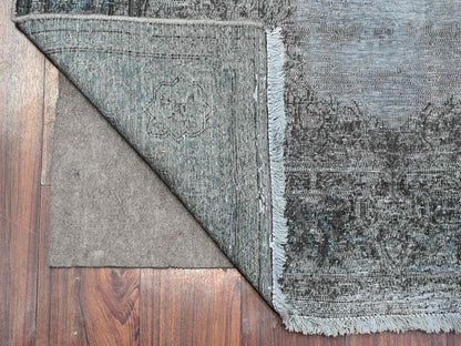 Kerman Vintage hand-knotted wool rug in Gray, 3'11" x 7'1", SKU O089546