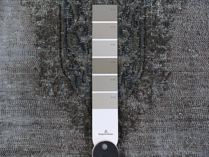 Grey 3'11" x 7'1" Vintage Hand knotted Wool Rug - Sku: O089546