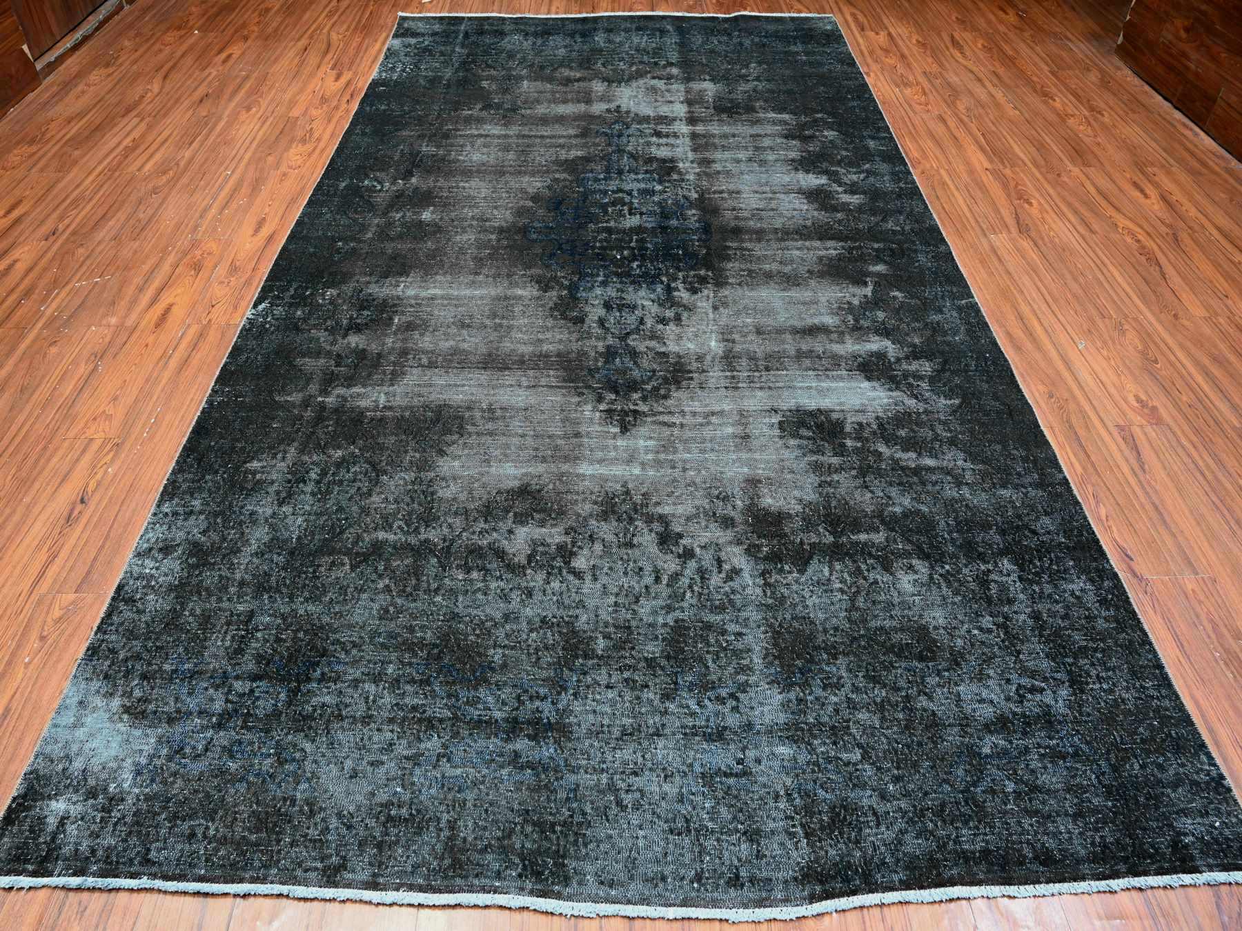 Gray 7'4" x 13'3" Vintage Hand knotted Wool Rug - Sku: O089547