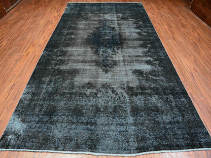 Grey 7'4" x 13'3" Vintage Hand knotted Wool Rug - Sku: O089547