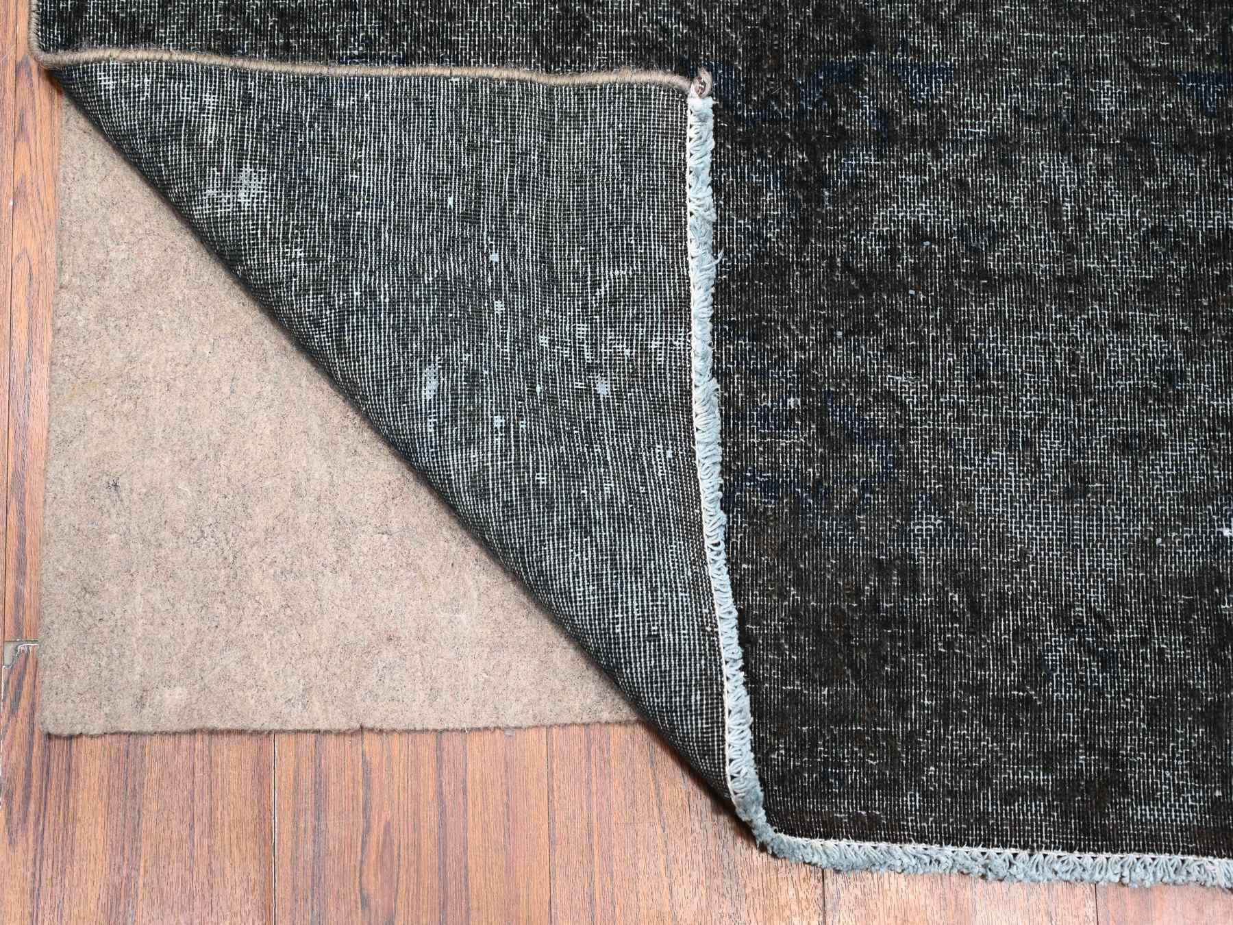 Kerman Vintage hand-knotted wool rug in Gray, 7'4" x 13'3", SKU O089547