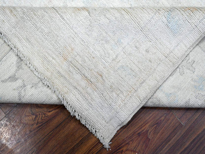 Ivory 8'3" x 9'9" Oushak And Peshawar Hand knotted Wool Rug - Sku: O089551
