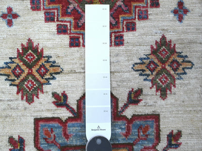 Ivory 2'7" x 10'7" Kazak Hand knotted Wool Rug - Sku: O089561