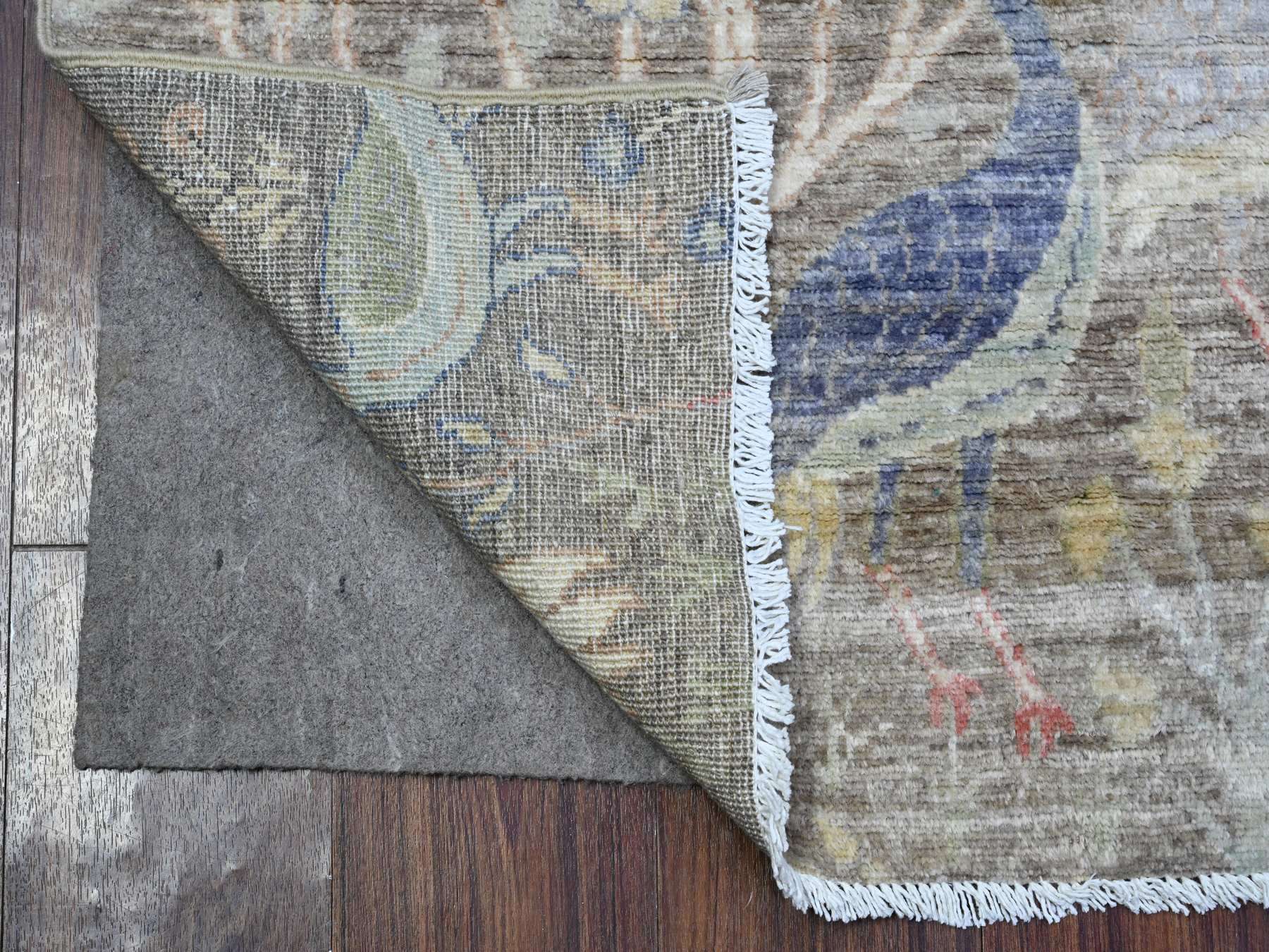 Peshawar hand-knotted wool runner in Gray, 2'6" x 6'2", SKU O089583