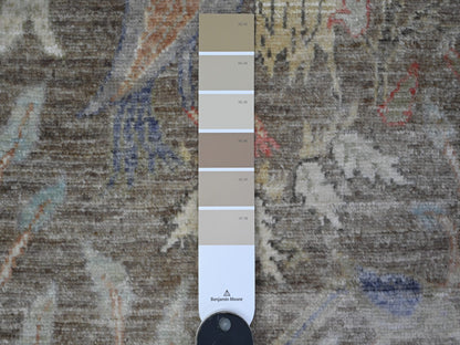 Peshawar hand-knotted wool runner in Gray, 2'6" x 6'2", SKU O089583