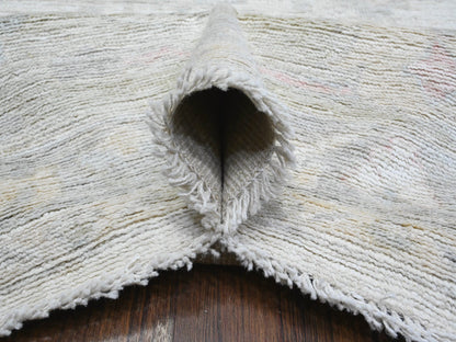 Ivory 11'4" x 15'5" Oushak And Peshawar Hand knotted Wool Rug - Sku: O089585