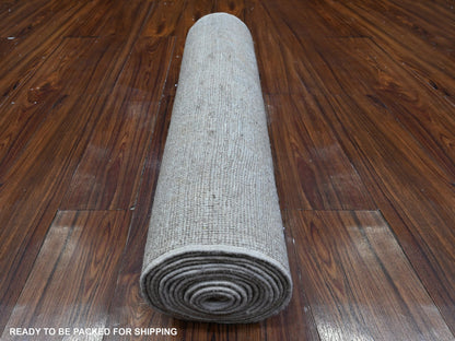 Grey 2'8" x 15'5" Oushak And Peshawar Hand knotted Wool Rug - Sku: O089599