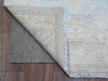 Grey 2'6" x 18'10" Oushak And Peshawar Hand knotted Wool Rug - Sku: O089602