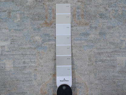 Peshawar hand-knotted wool runner in Gray, 2'6" x 18'10", SKU O089602