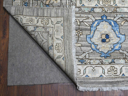 Grey 11'9" x 15'2" Traditional Hand knotted Wool Rug - Sku: O089619