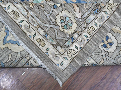 Grey 11'9" x 15'2" Traditional Hand knotted Wool Rug - Sku: O089619