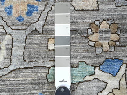 Grey 11'9" x 15'2" Traditional Hand knotted Wool Rug - Sku: O089619