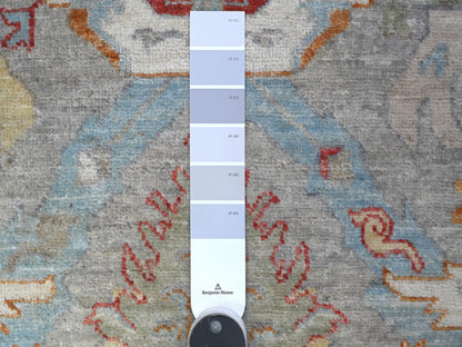 Grey 3'0" x 4'8" Oushak And Peshawar Hand knotted Wool Rug - Sku: O089623