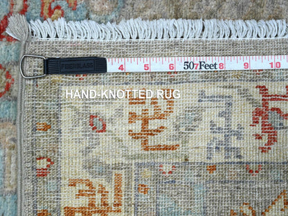 Grey 3'0" x 4'8" Oushak And Peshawar Hand knotted Wool Rug - Sku: O089623