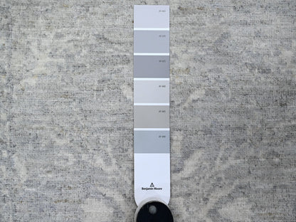Grey 2'5" x 17'10" Oushak And Peshawar Hand knotted Wool Rug - Sku: O089625