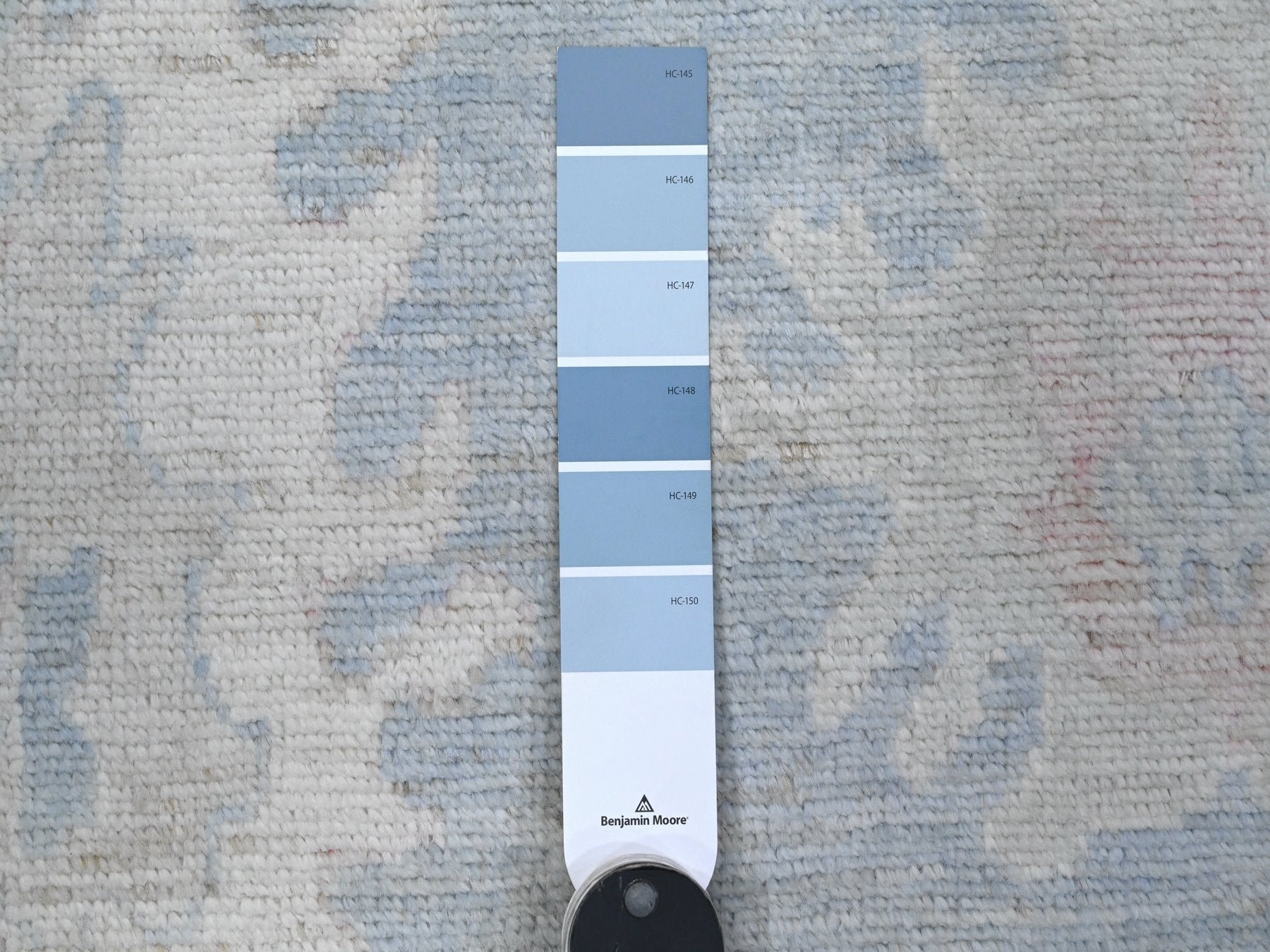 Oushak hand-knotted wool runner in Blue, 2'7" x 15'3", SKU O089630