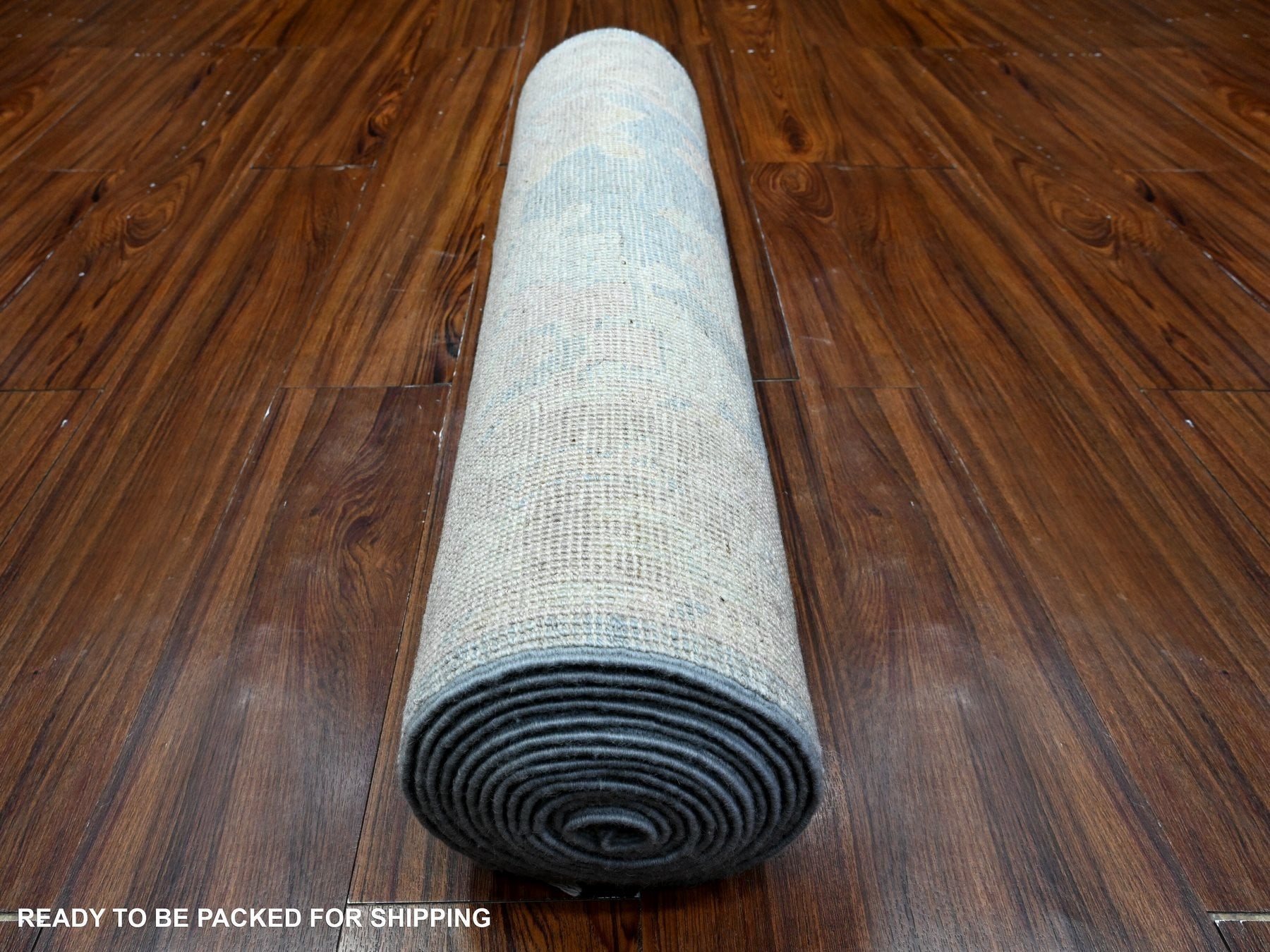Oushak hand-knotted wool runner in Blue, 2'7" x 15'3", SKU O089630