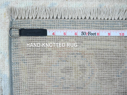 Oushak hand-knotted wool runner in Blue, 2'7" x 15'3", SKU O089630