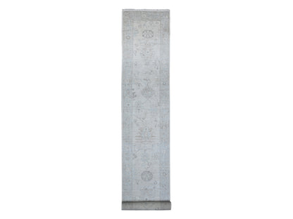 Ivory 2'9" x 19'0" Oushak And Peshawar Hand knotted Wool Rug - Sku: O089637
