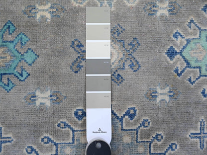 Grey 8'2" x 11'5" Tribal Hand knotted Wool Rug - Sku: O089641