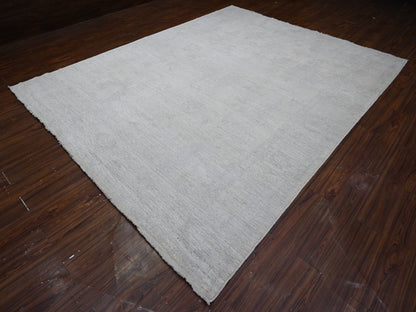 Ivory 8'10" x 11'4" Oushak And Peshawar Hand knotted Wool Rug - Sku: O089645