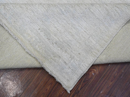Ivory 8'10" x 11'4" Oushak And Peshawar Hand knotted Wool Rug - Sku: O089645