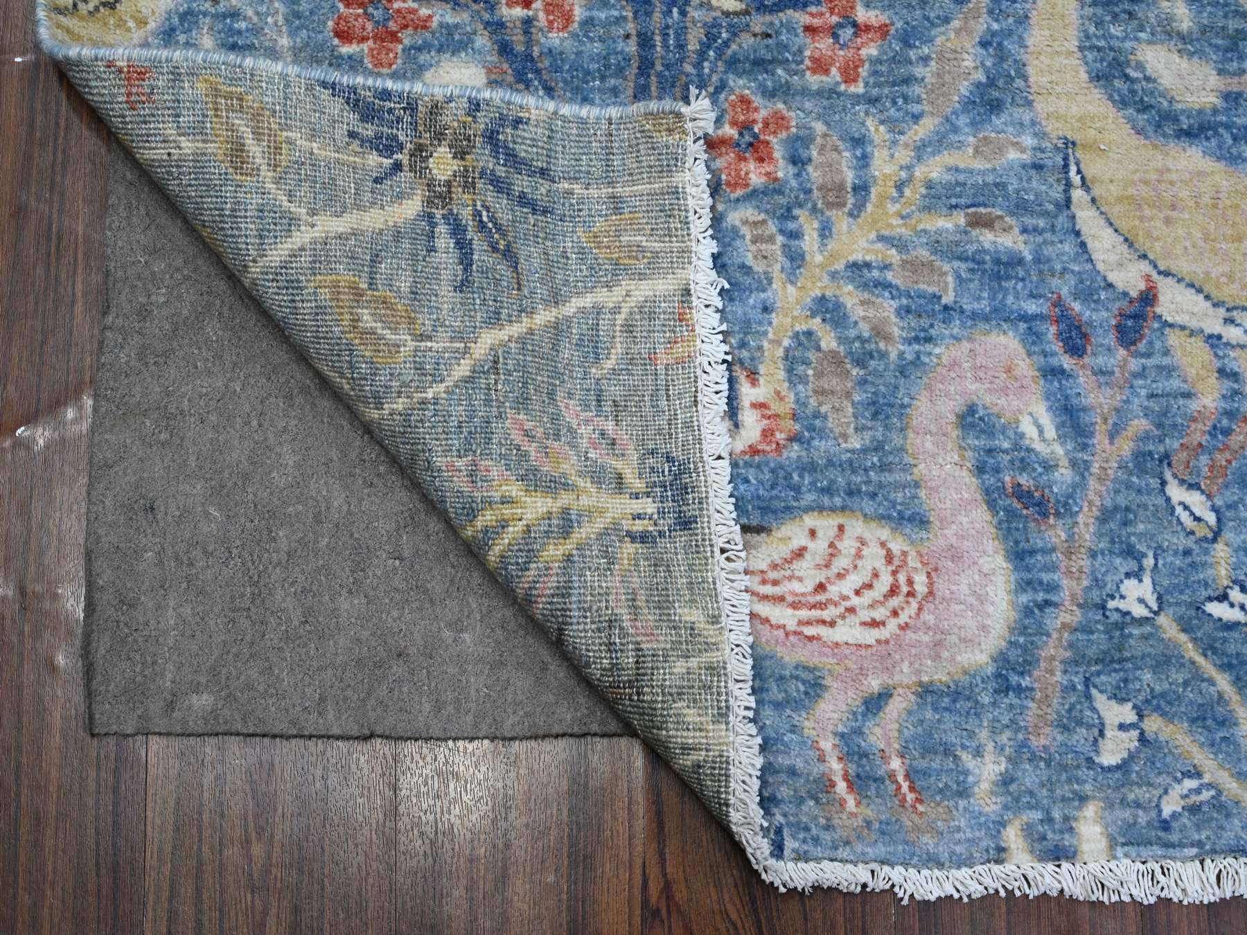 Peshawar hand-knotted wool runner in Blue, 5'11" x 11'10", SKU O089650