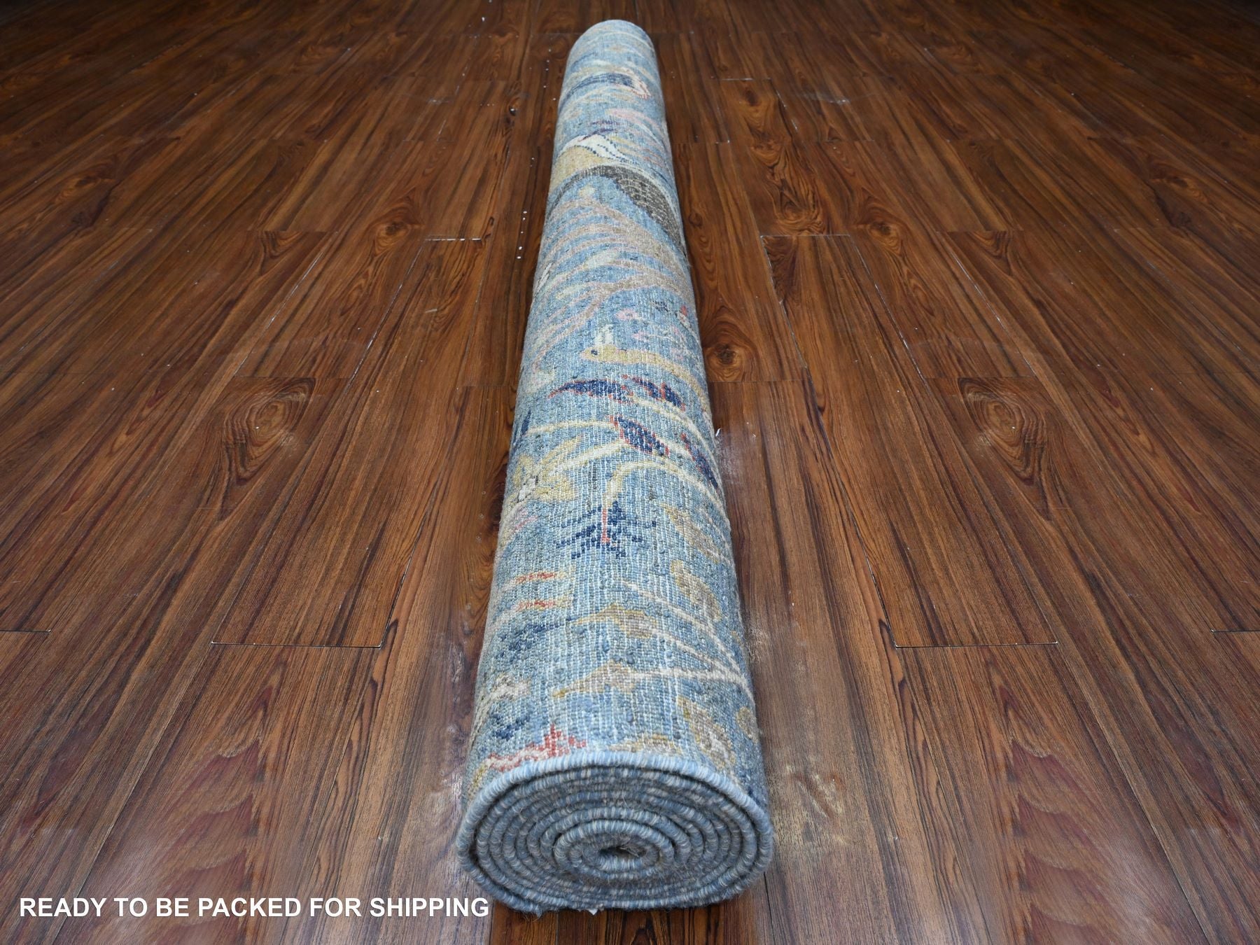 Peshawar hand-knotted wool runner in Blue, 5'11" x 11'10", SKU O089650